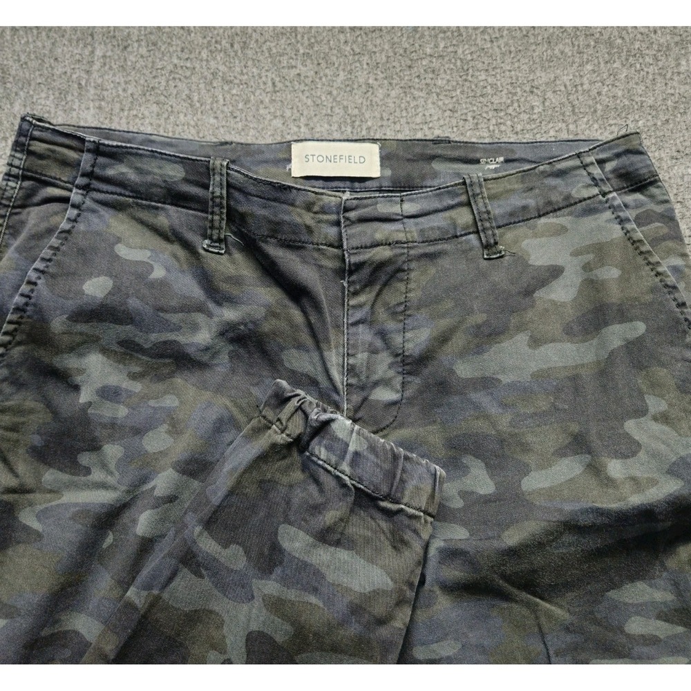 Stonefield Sinclair Field Joggers Women's Size 30 X 27 Green Camo Pants